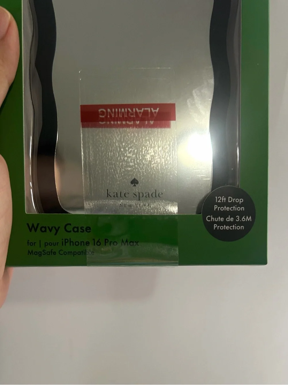 kate spade Black Wavy Clear iPhone Case